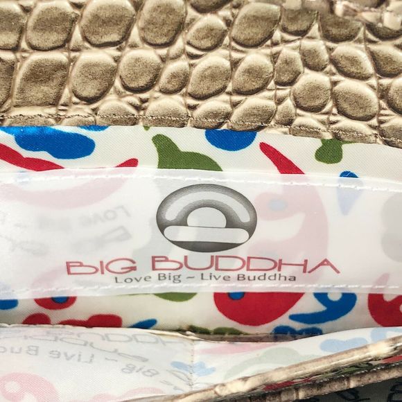 Big Buddha Handbags - Big Buddha Snakeskin Print Clutch Handbag